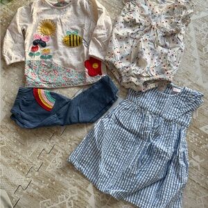 Colorful Baby Girl Spring Summer Set | 3-9 m